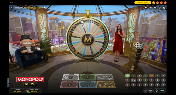 Jogo base de Monopoly Live